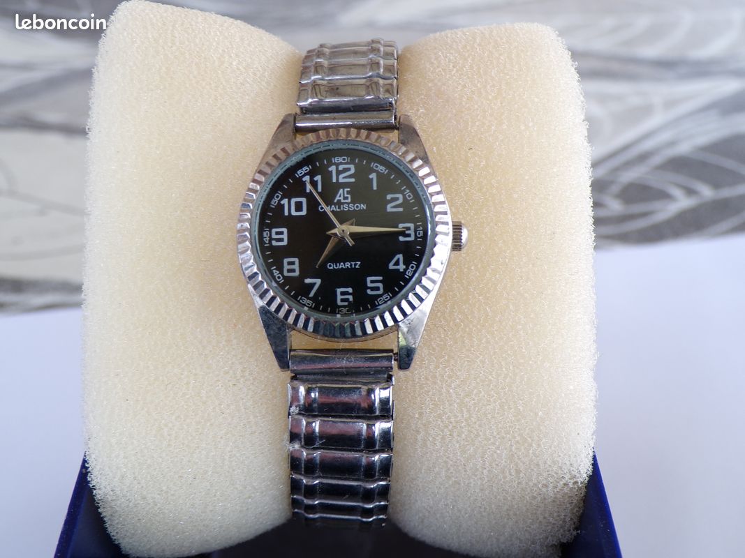 Montre Femme Fantaisie JewelryWe - Bracelet élastique En Gaze, Cadran Simple, étanche 1 ATM - Taille Ajustable 14-26 Cm - Cadeau