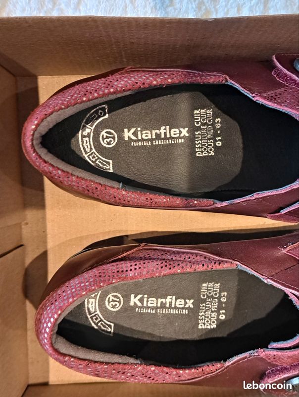 Derbys ARIMA Cuir Bordeaux - Taille 37 EU (5.5 US), Occasion, Qualité Cuir, Fait Main ?