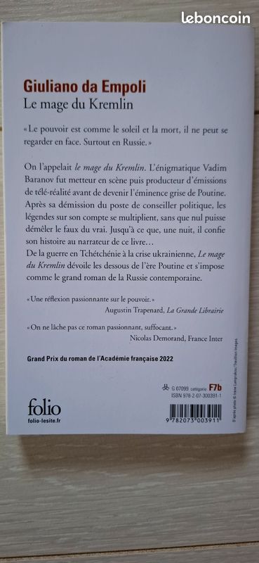 Vend livre le mage du kremlin (image 2)