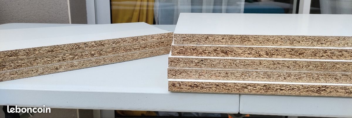 Planches de bois mélaminées blanches (image 2)