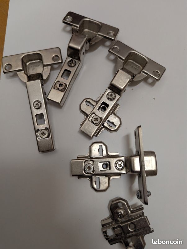 Lot de 3 + 1 charnières à amortisseur (image 1)