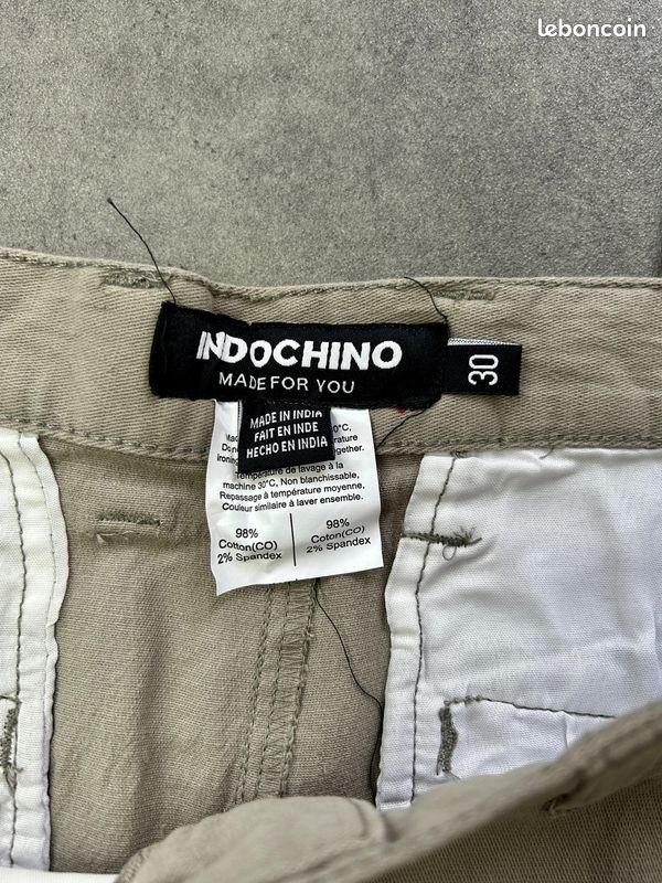 Chino Indochino slim fit beige neuf avec étiquette taille 30 us 40 fr pantalon homme (image 5)