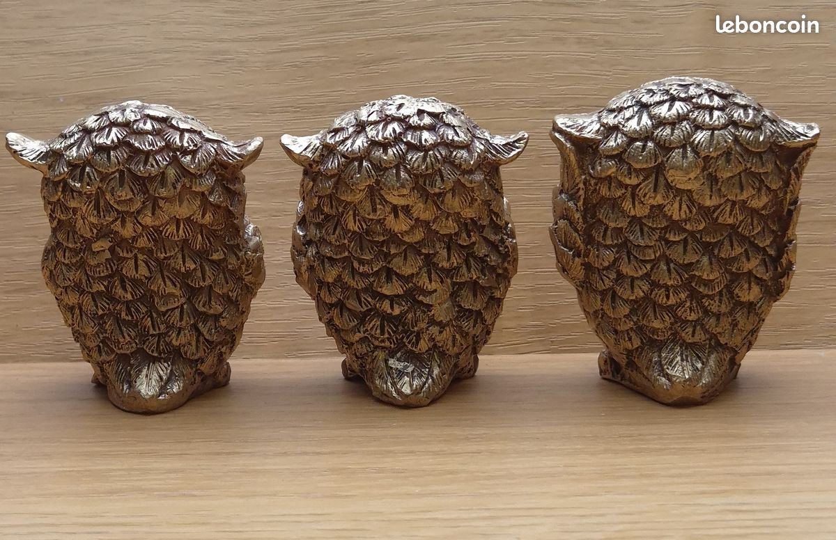 Svasti Craft Lot de 3 chouettes porte-bonheur pour la maison, le bureau