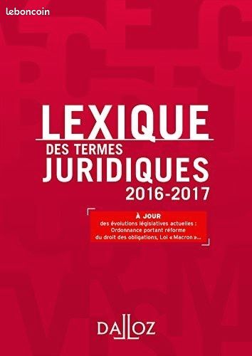 Lexique des termes juridiques