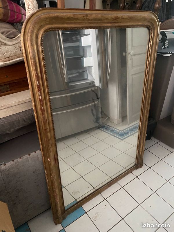 Miroir Louis Philippe doré (image 1)