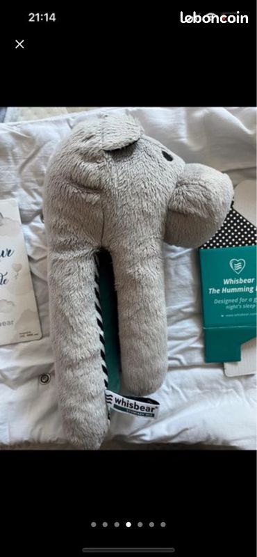 Peluche ourson bruit rose Whisbear (image 4)