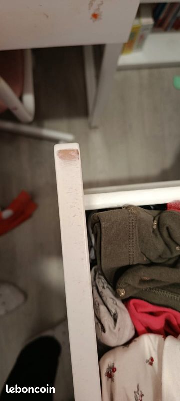 1 armoire penderie avec tiroirs SMASTAD/PLATSA rose et blanc Ikéa (image 3)