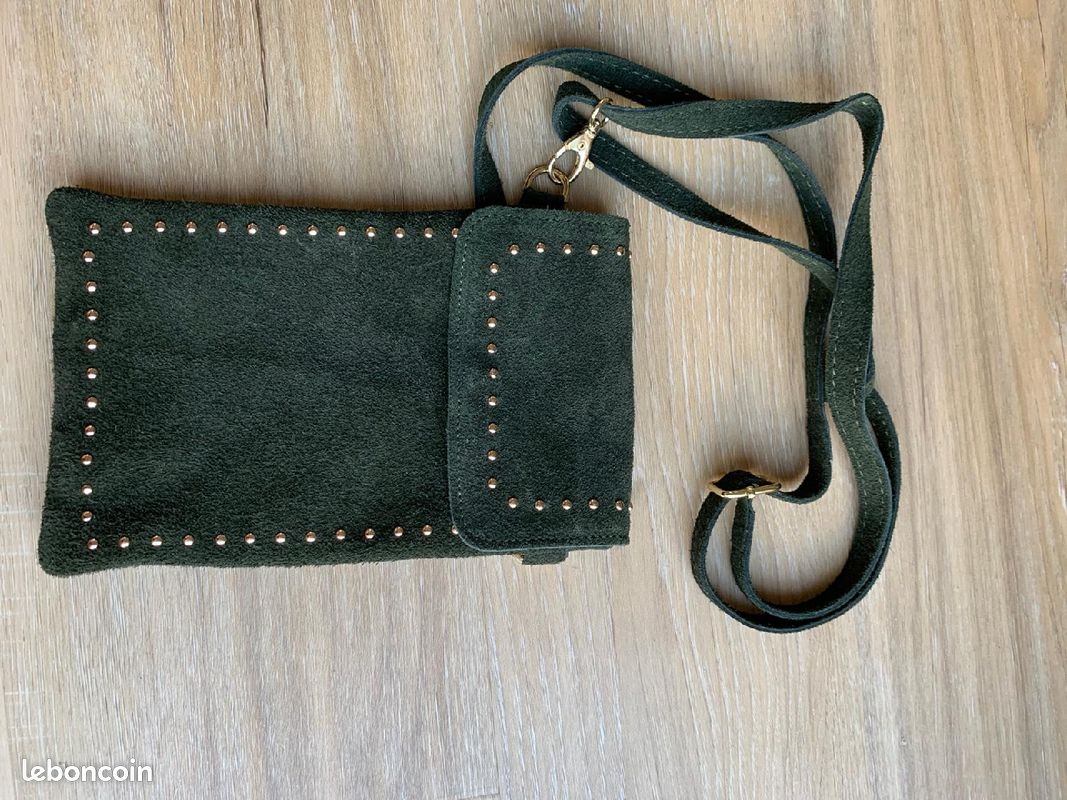 Mini sac à portable tout cuir (image 1)