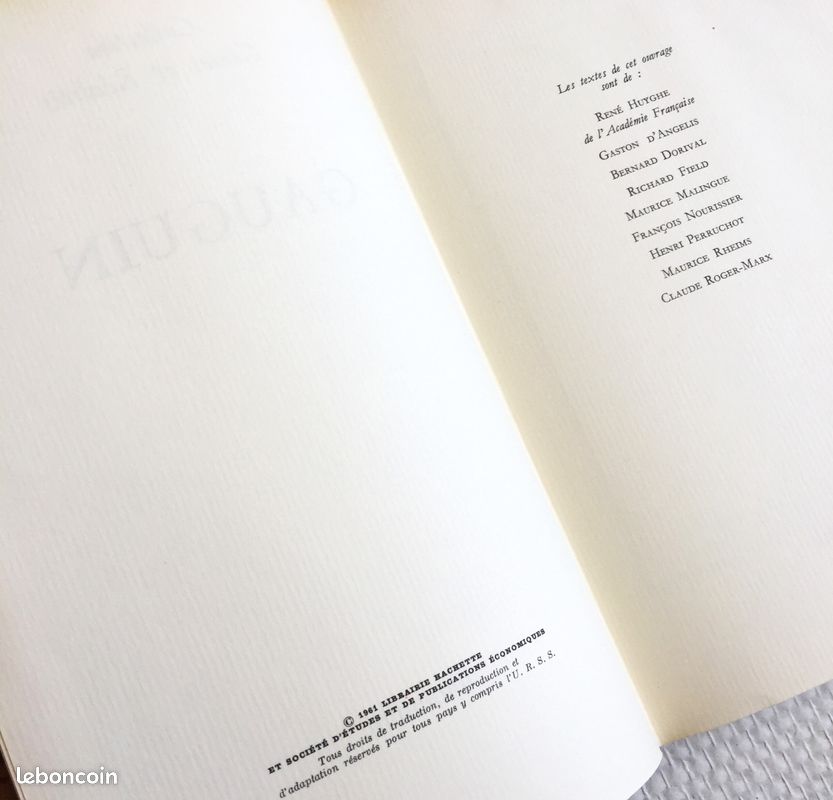 Ancien livre GAUGUIN sa vie, ses oeuvres... (image 3)