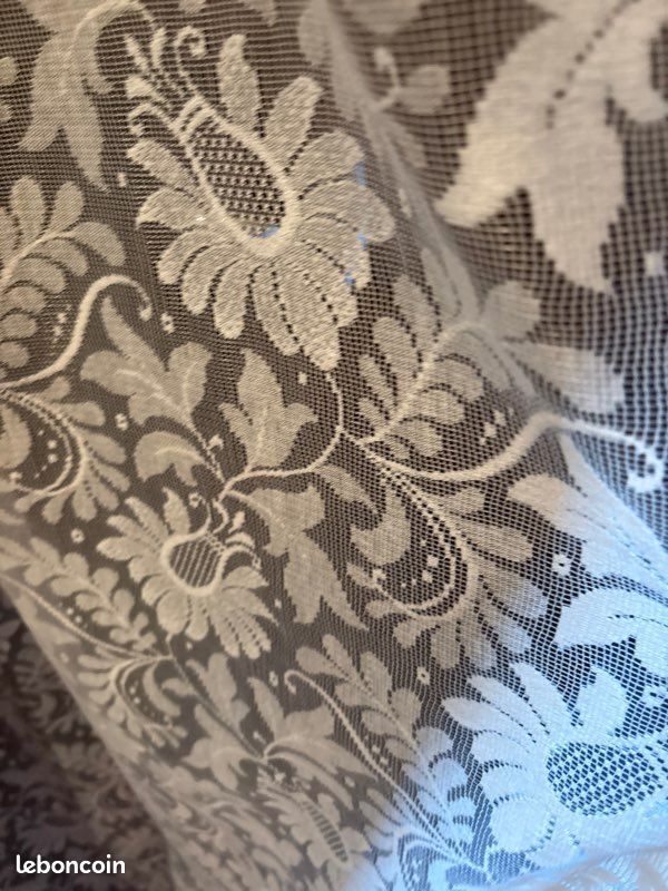 Voilage blanc motif (image 3)