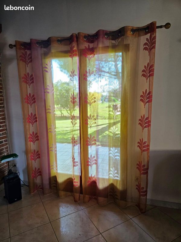 Voilages en Organza & Tringles x4 (image 1)