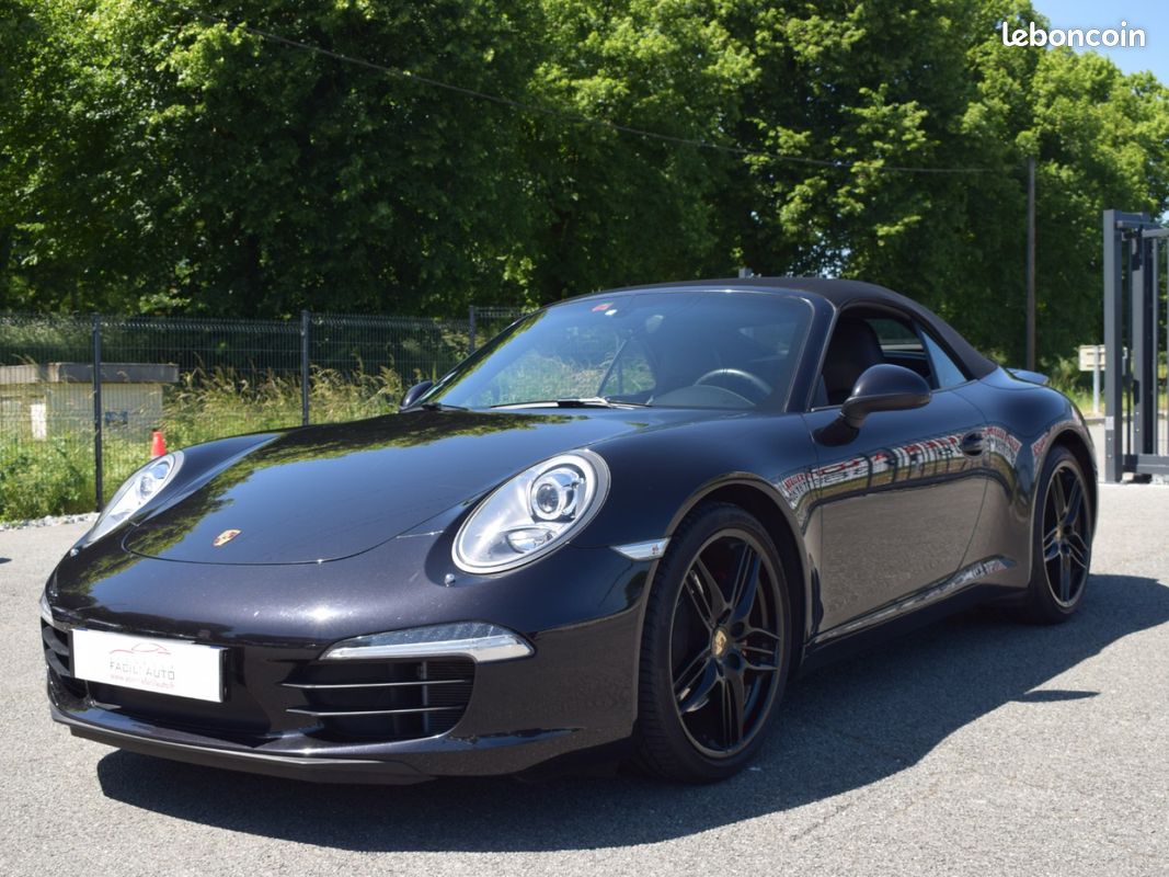 Porsche 911 carrera cabriolet 991 carrera s 3.8 400 cv / pack chrono / pasm / tableau bord cuir / suivi complet porsche (image 1)