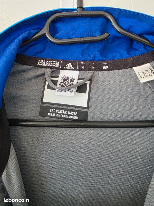 Veste adidas Canadiens de Montréal Powder Blue Reverse Retro 2.0 - Veste boutonnée (image 7)
