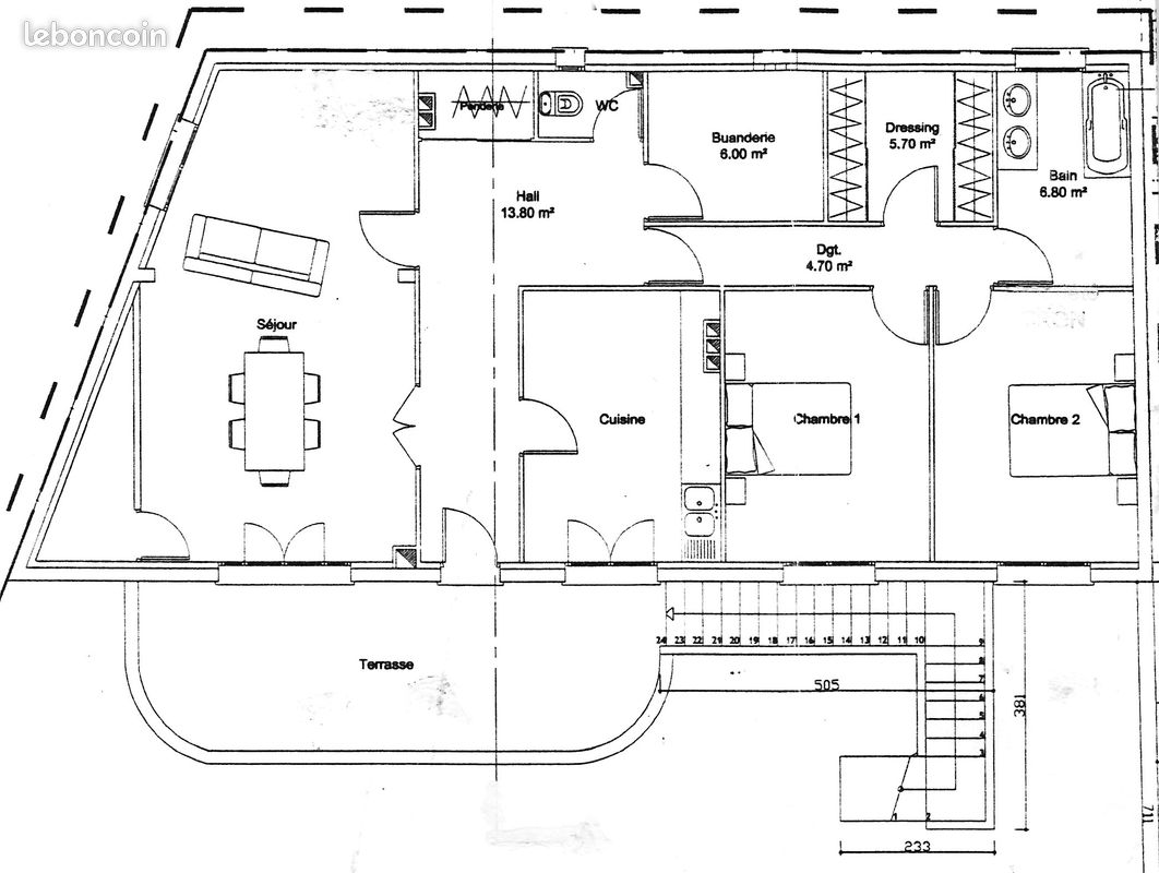 Appartement 3 pièces 107 m² · à Mallemort · 106,8 m² · 1 235 €