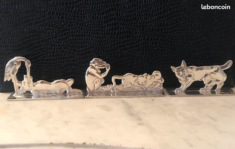 Lot de 6 Porte couteaux - Métal chromé 1920 Benjamin Rabier - (image 1)