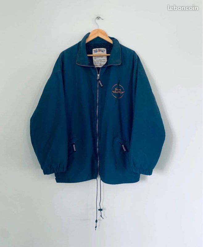 Veste Coupe-vent Vintage Sunice Homme Taille L – Golf Riviera Country Club Bleue