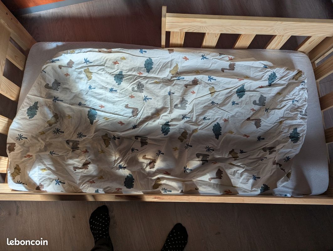 Lit enfant 70x140 + matelas + draps (image 10)
