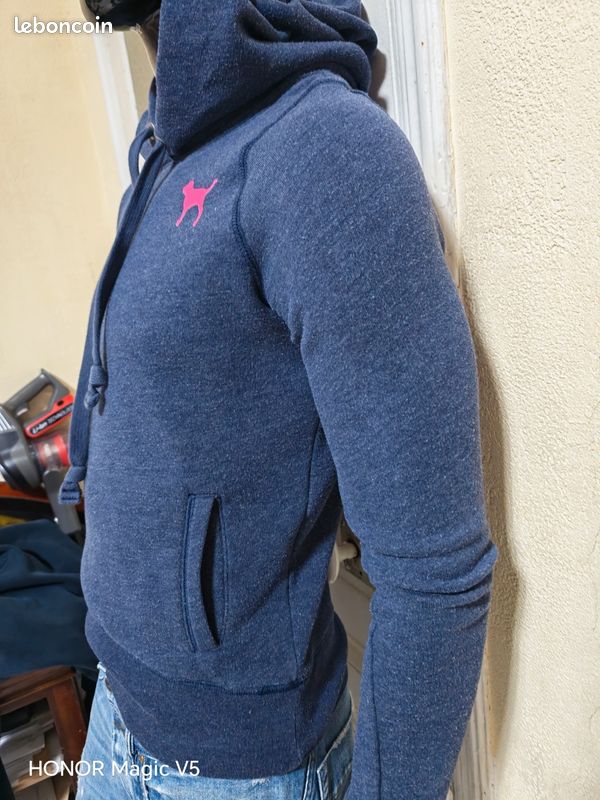 Sweat Victoria's Secret Rose Avec Paillettes Sur Les Manches - Taille M
