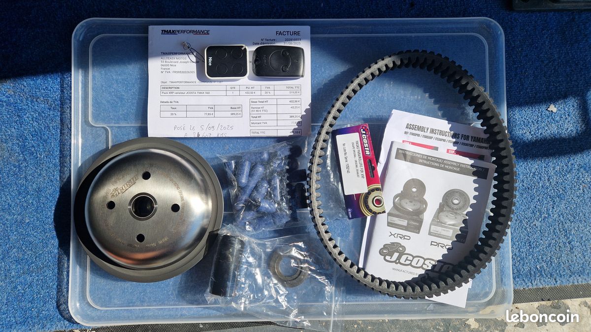 Vario jcosta xrp tmax 560 super état roulé 1533 kms réel facture d