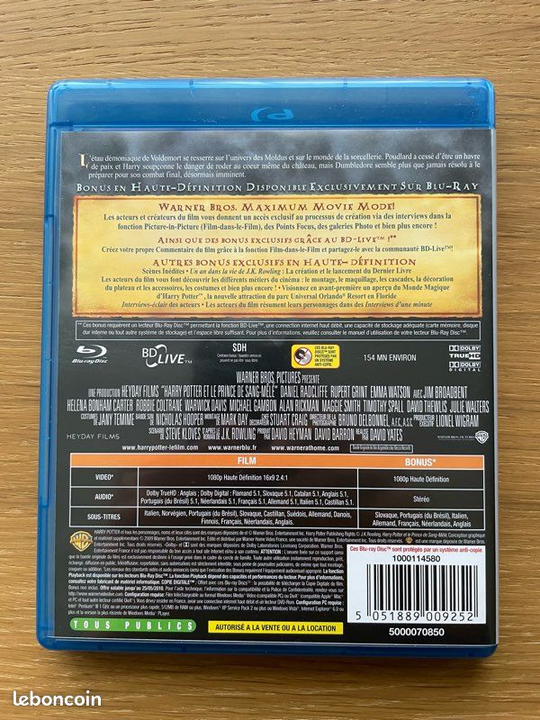 Harry Potter et le Prince de sang mêlé - Bluray (image 2)