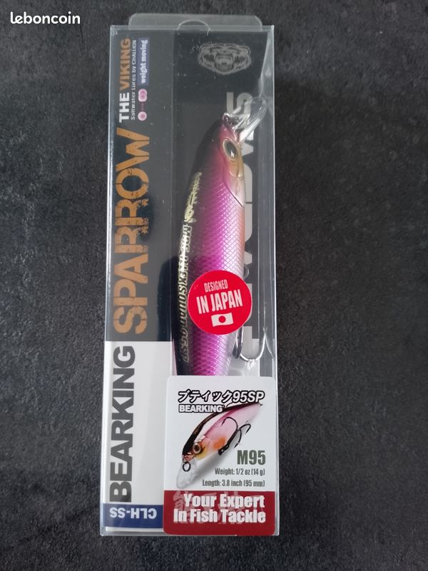 Topwater Popper Lot de 3 leurres de pêche avec hameçons triples en