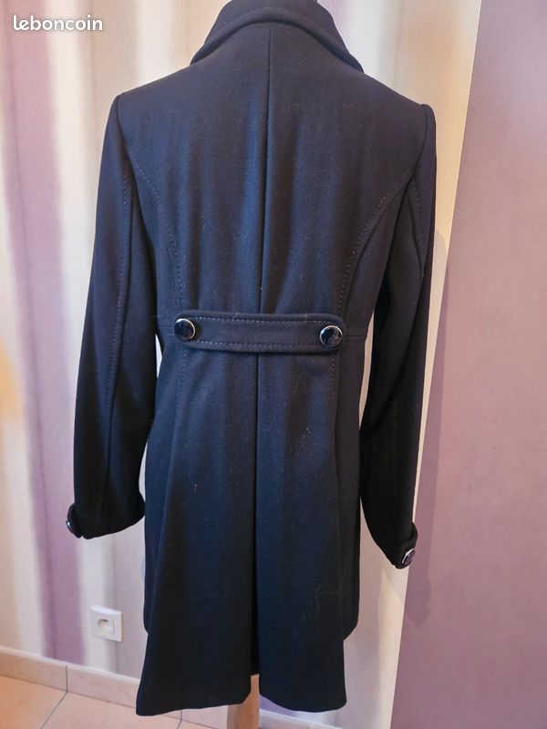 Manteau 3/4 noir (image 2)