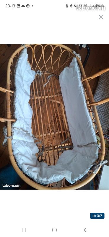Joli berceau vintage rotin (image 3)