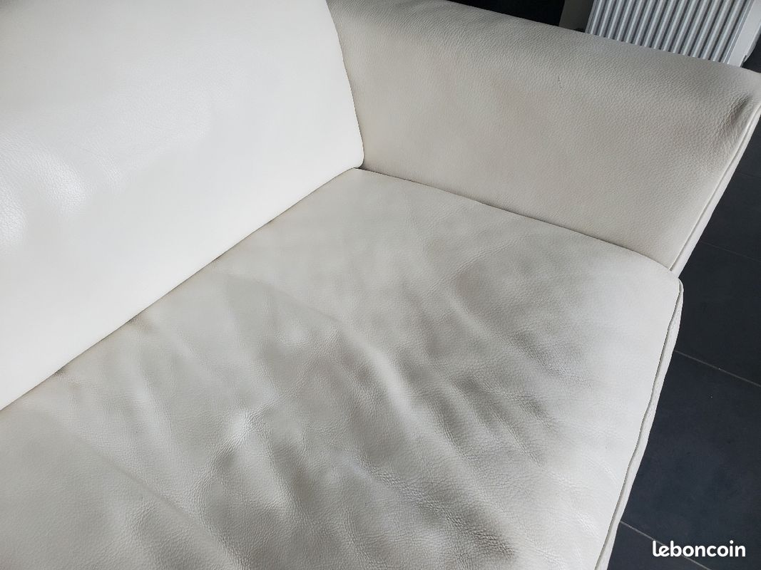 Canapé cuir ikea blanc 3 places (image 5)