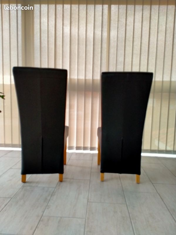 Chaises salle à manger coloris brun (image 4)