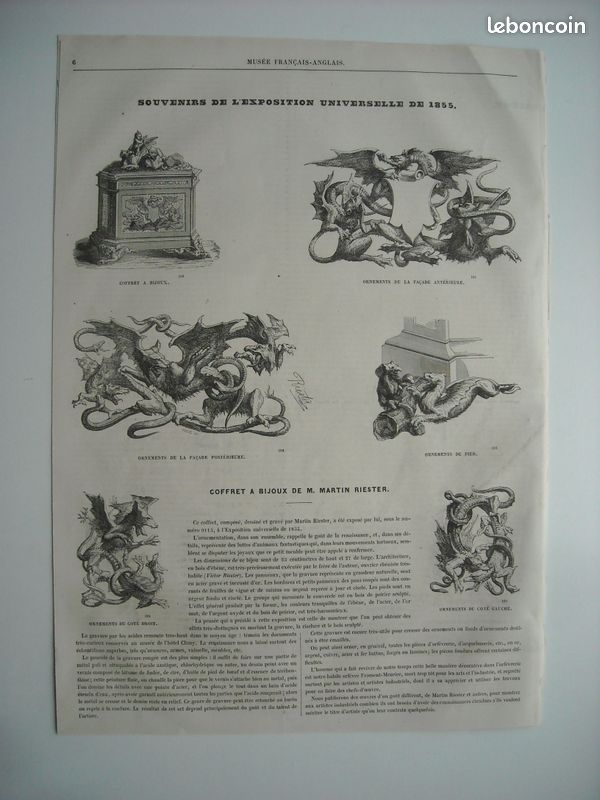 Lithos 1856. Le bal de l’opera a quatre heures du matin. Par gustave dore. + rmee d’orient. Entree dans paris, 29 decembre 1855, des troupes revenant de crimee. Par gustave dore. + coffret a bijoux (image 3)