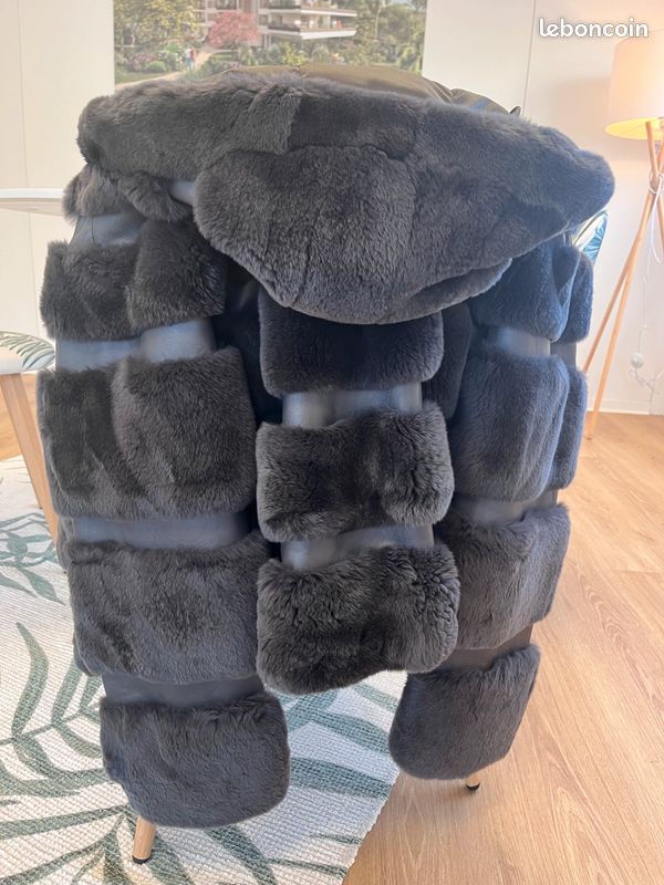 VESTE GIORGIO et MARIO TAILLE : 40/42 TBE NOIR BLOUSON MODELE DORIA avec CAPUCHE (image 10)