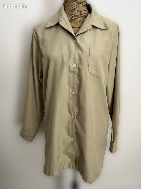 Chemise Atian Homme - Taille 40 - Blanc - 97% Coton 3% élasthanne - Comme Neuve