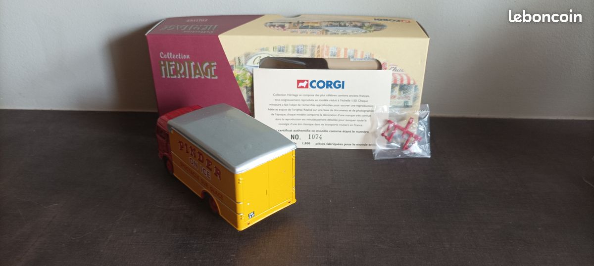 CORGI 1:50 SIMCA Cargo Fourgon Isotherme & Remorque PINDER Jean Richard