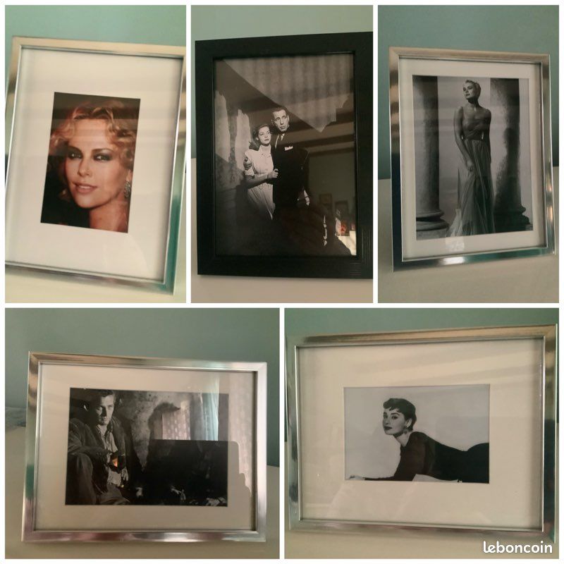 Lot de 5 cadres photo stars d’Hollywood (image 1)