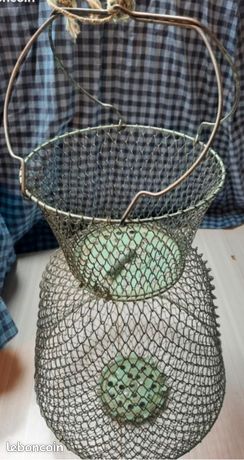Lot ancienne bourriche made in France maillinox ancien pêcheur nasse