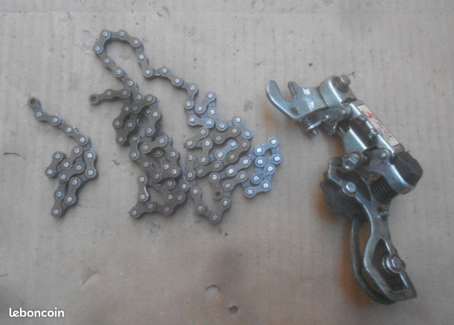 Dérailleur Arrière Vélo Falcon E2 Vintage - Argent - Acier/plastique - Moyen Cage