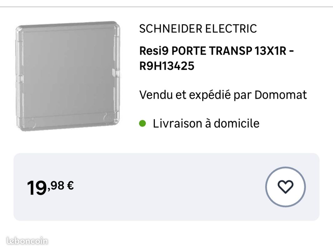 RESI9 Habillage Porte BRONZE 13 SCHNEIDER R9H13418L