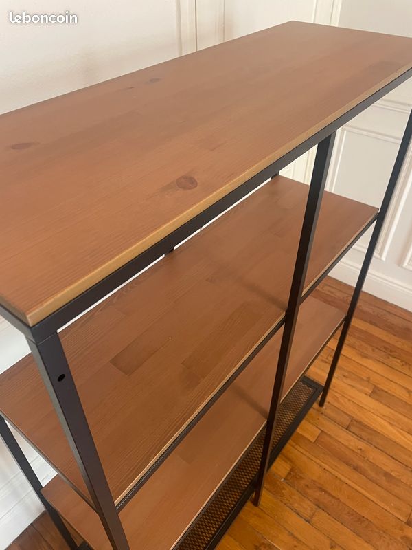 Étagère IKEA Fjällbo 100x136 cm noir et bois montée (image 4)