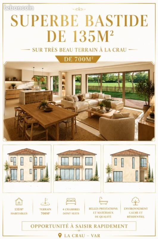 Maison 5 pièces 135 m² · à La Crau · 135 m² · 698 000 €