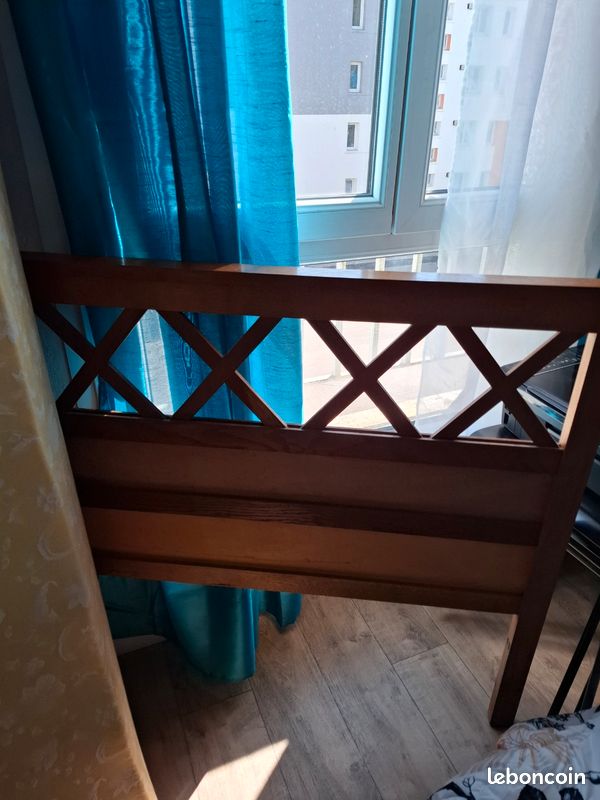 Lit une place sommier et matelas (image 5)