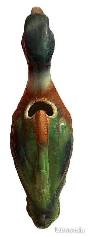 Pichet carafe Saint Clément vintage (forme de canar) en céramique, peint à la main (image 3)