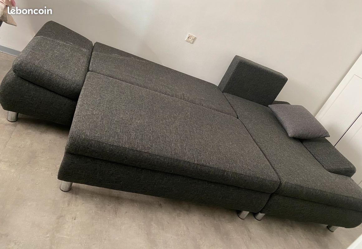 Fauteuil gris forme L (image 3)