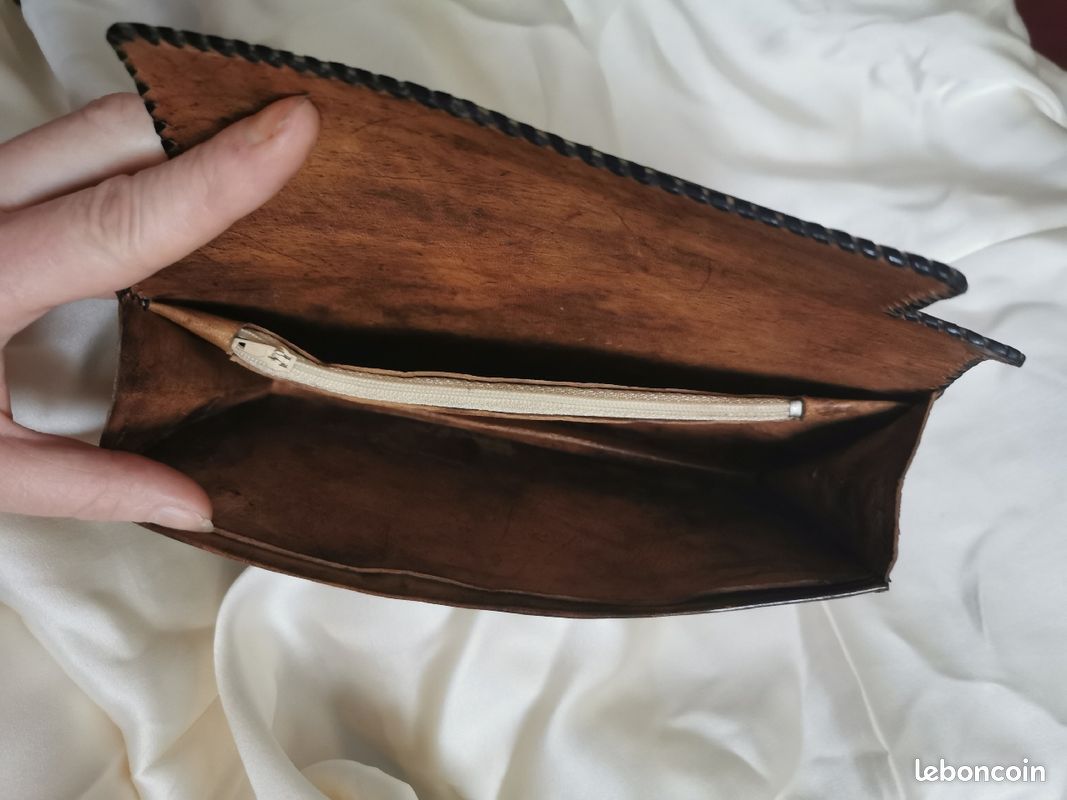 Sac pochette en cuir python (image 3)
