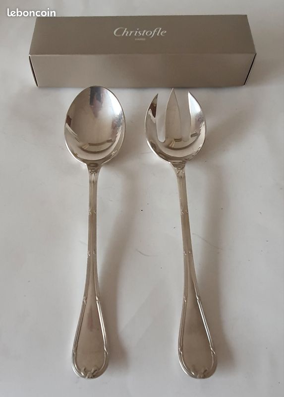 Cuillère à Salade Christofle – Métal Argenté – Modèle Rubans – Occasion