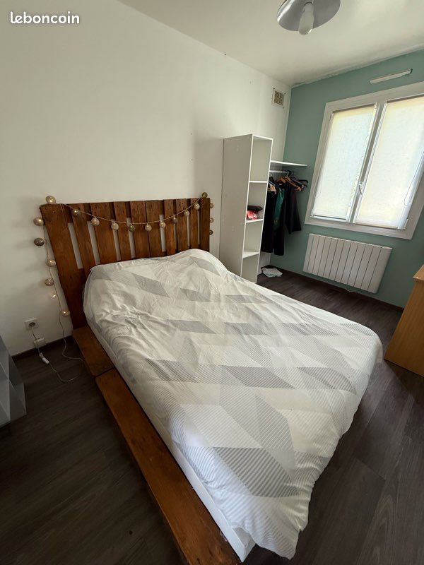 Lit palette140x190cm avec sommier et matelas (image 1)