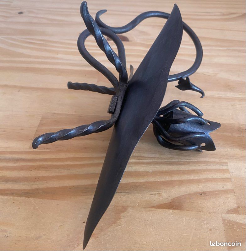 GRAND RAT DE Cave Porte Rebus Fer Forge 18/19Eme EUR 158,00 - FR