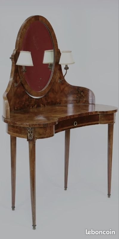Coiffeuse (style louis xvi..xxeme) ronce de noyer (image 1)