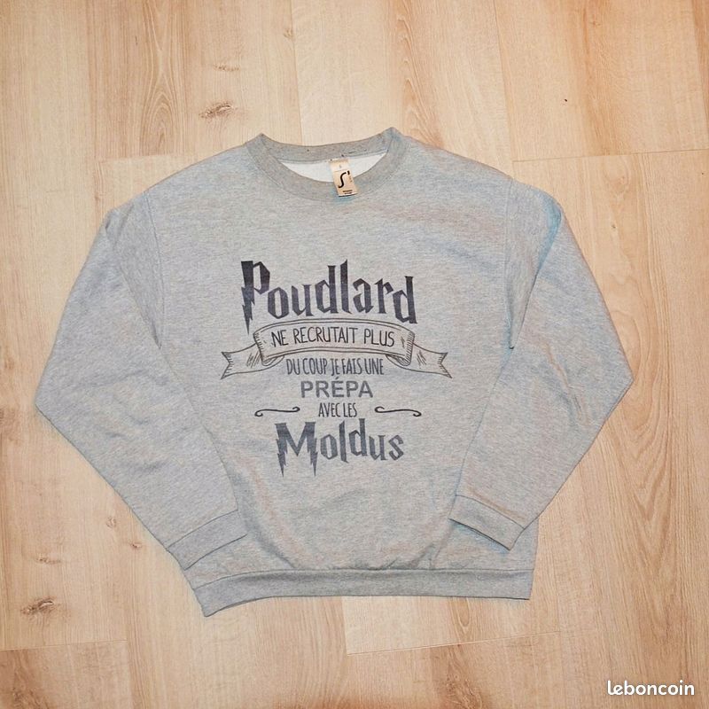 Harry Potter Vintage Pull Gris Poudlard Moldus Exclusive