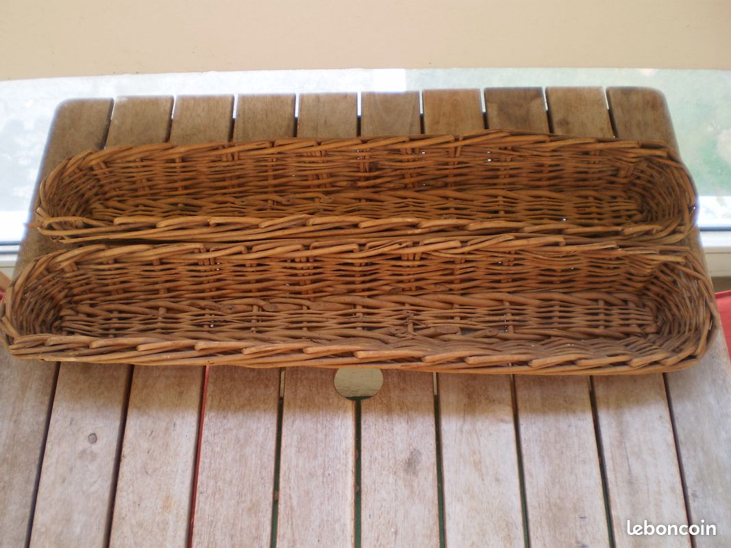 Banneton En Osier Vintage Pour Boulangerie - Couronne De Pain, Panière à Miche, Reproduction Années 80