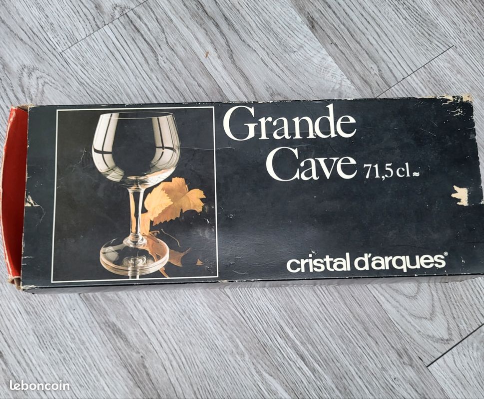 4 Verres Grande Cave Cristal d'Arques (image 1)